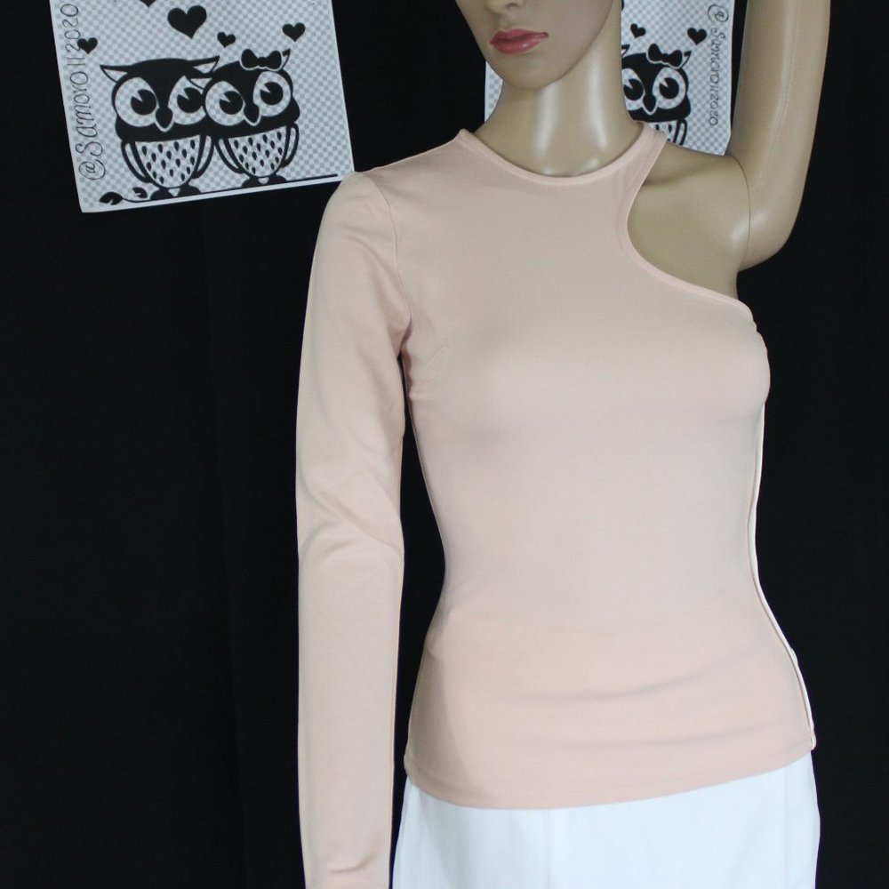 Bebe Dinah Snap Detail Asym Top
